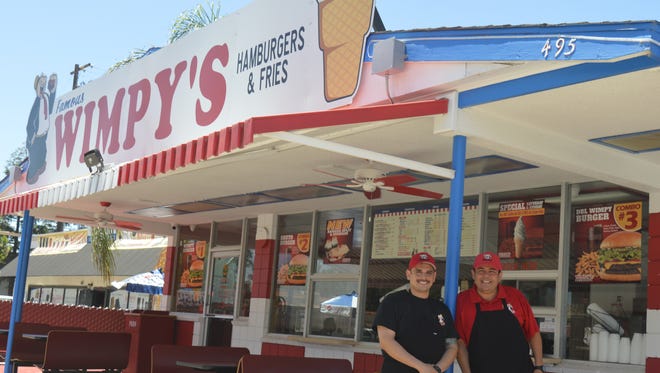 Wimpy’s owners outside the Dinuba restaurant, from the 2018 news feature