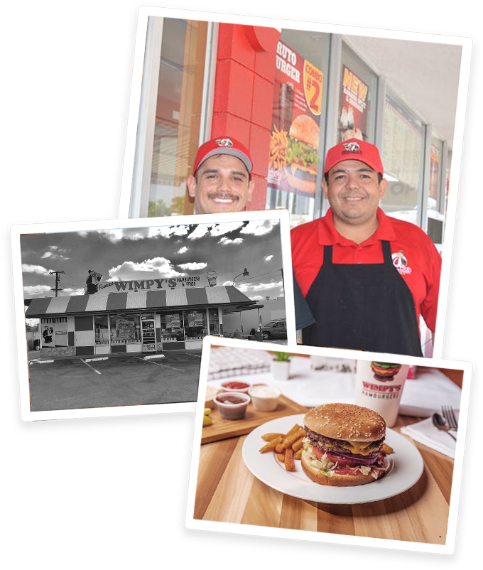 Wimpy’s family and restaurant photo collage